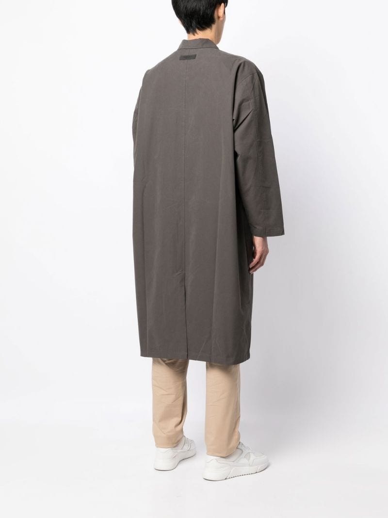 cotton-blend shirt-coat - 4