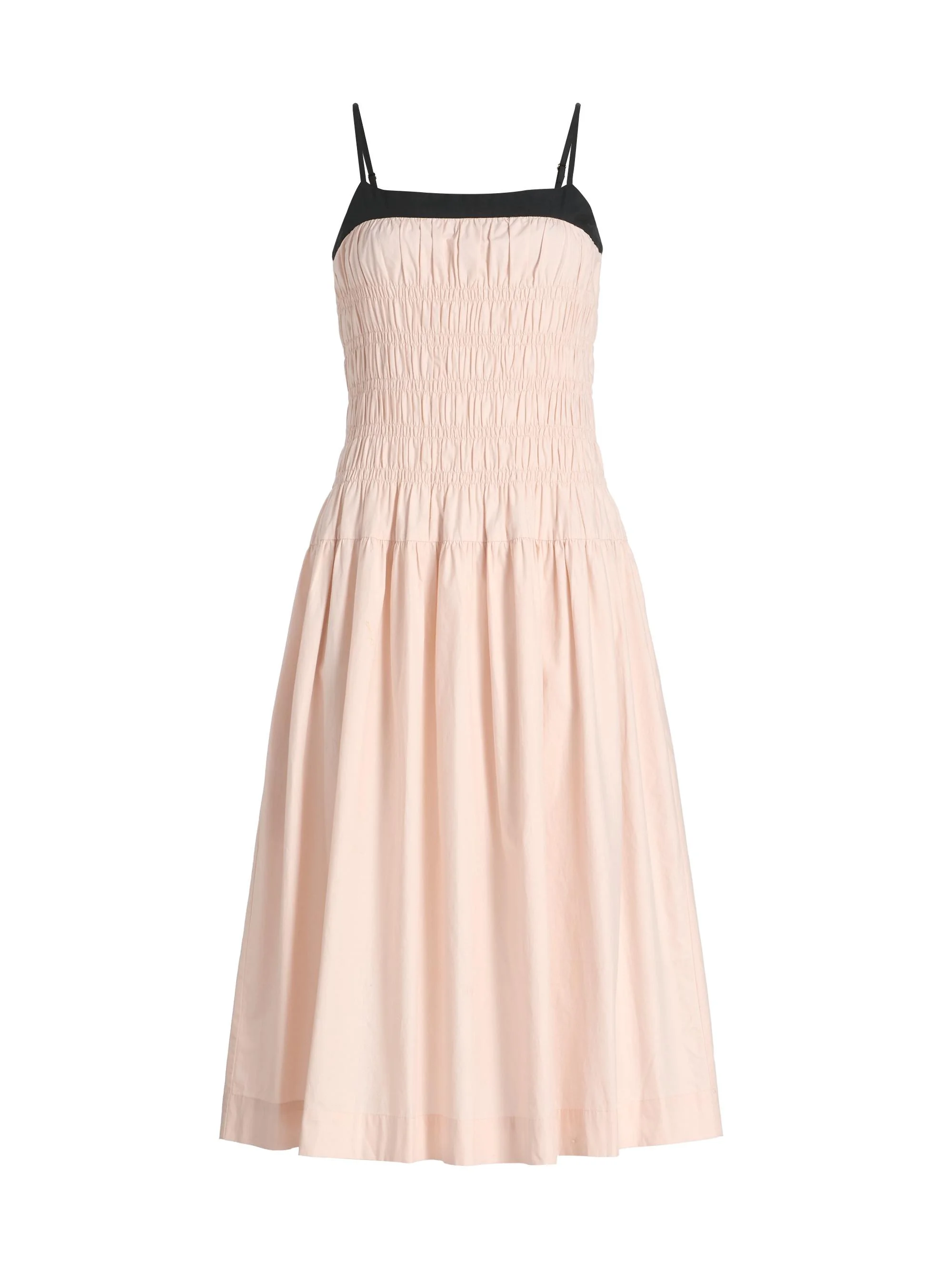 Women's Rossella Smocked Cotton Midi-Dress - Powder - 1