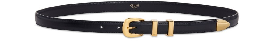 【関税&送料込】Celine Celine Western 14 Smooth Leather Belt MEDIUM 25MM WESTERN BELT IN Taurillon Leather - BLACK | CELINE