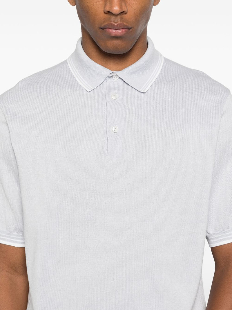 stripe-trim polo shirt 5