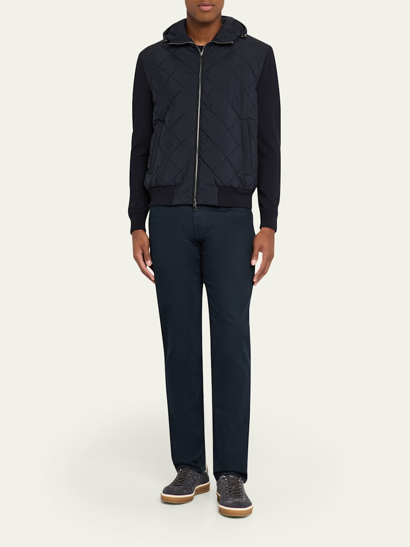 Loro Piana Men's Ampay Quilted Microfiber Bomber Jacket outlook