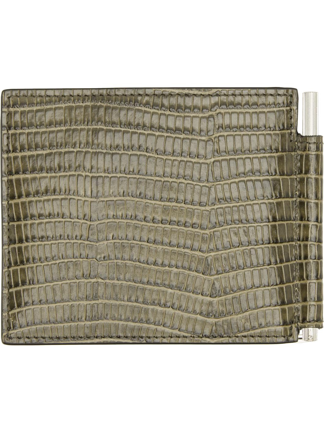 Khaki T line Money Clip Wallet - 2