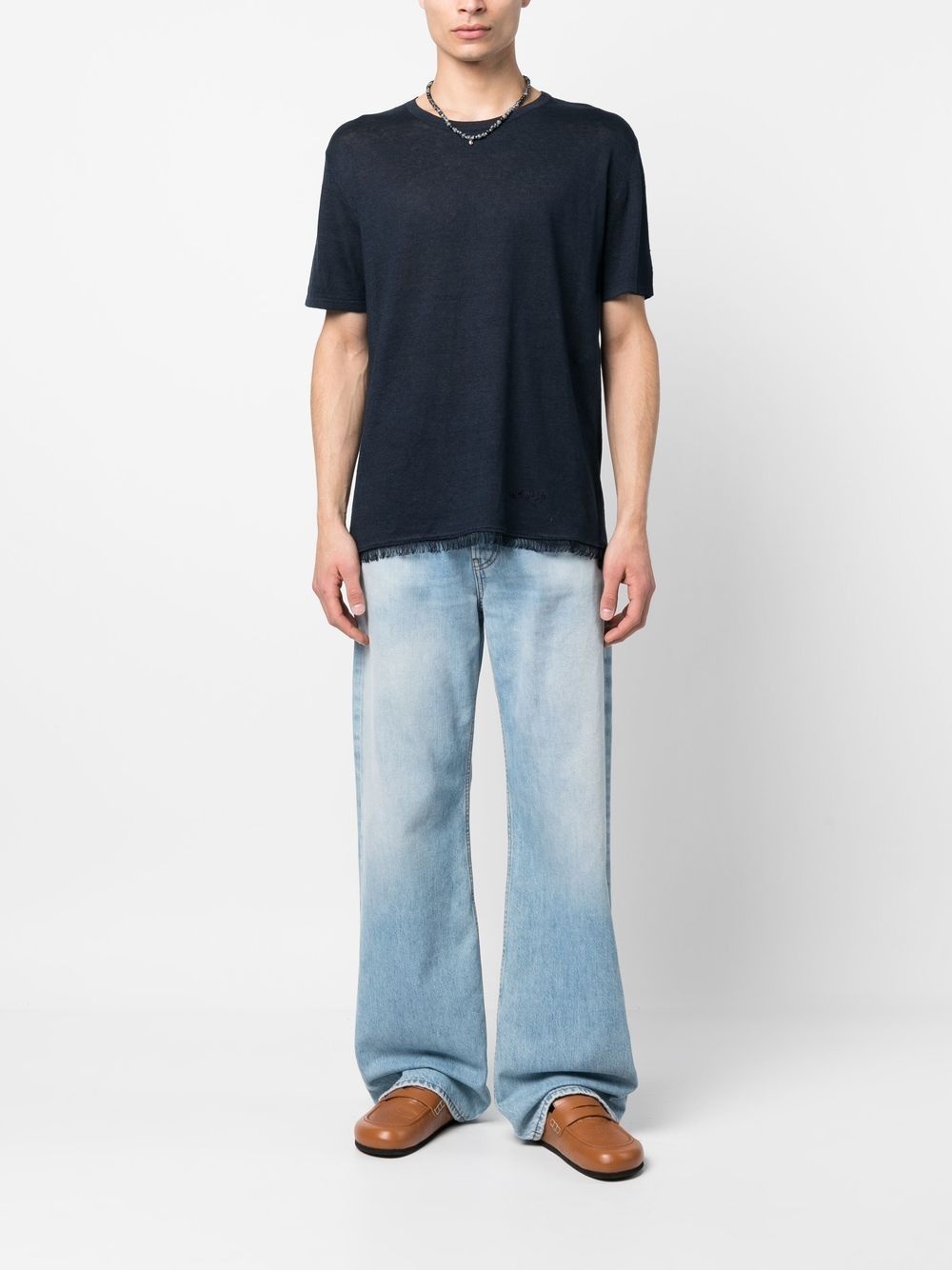 short sleeve linen T-shirt - 2