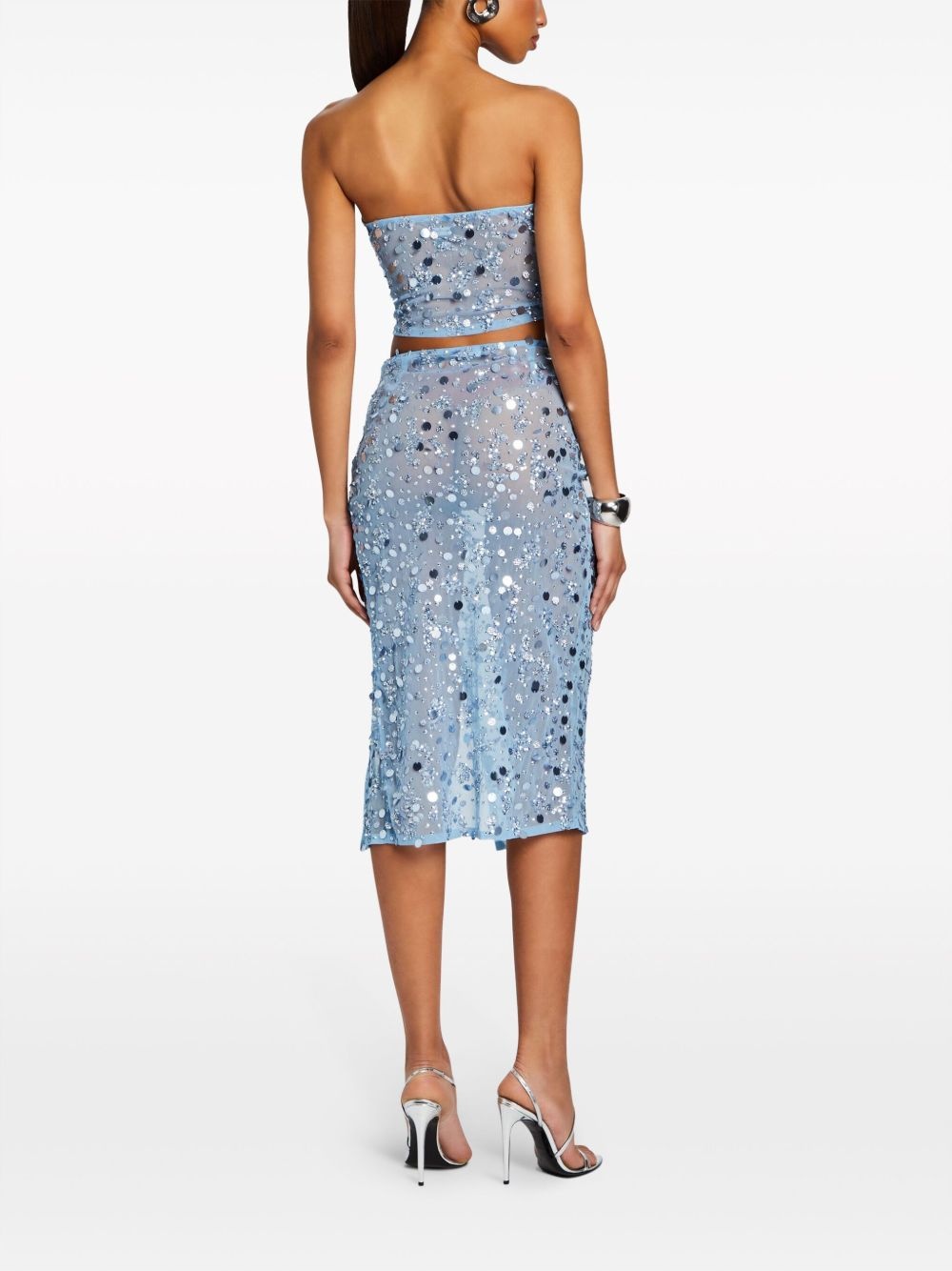Mirage sequinned sheer skirt - 4