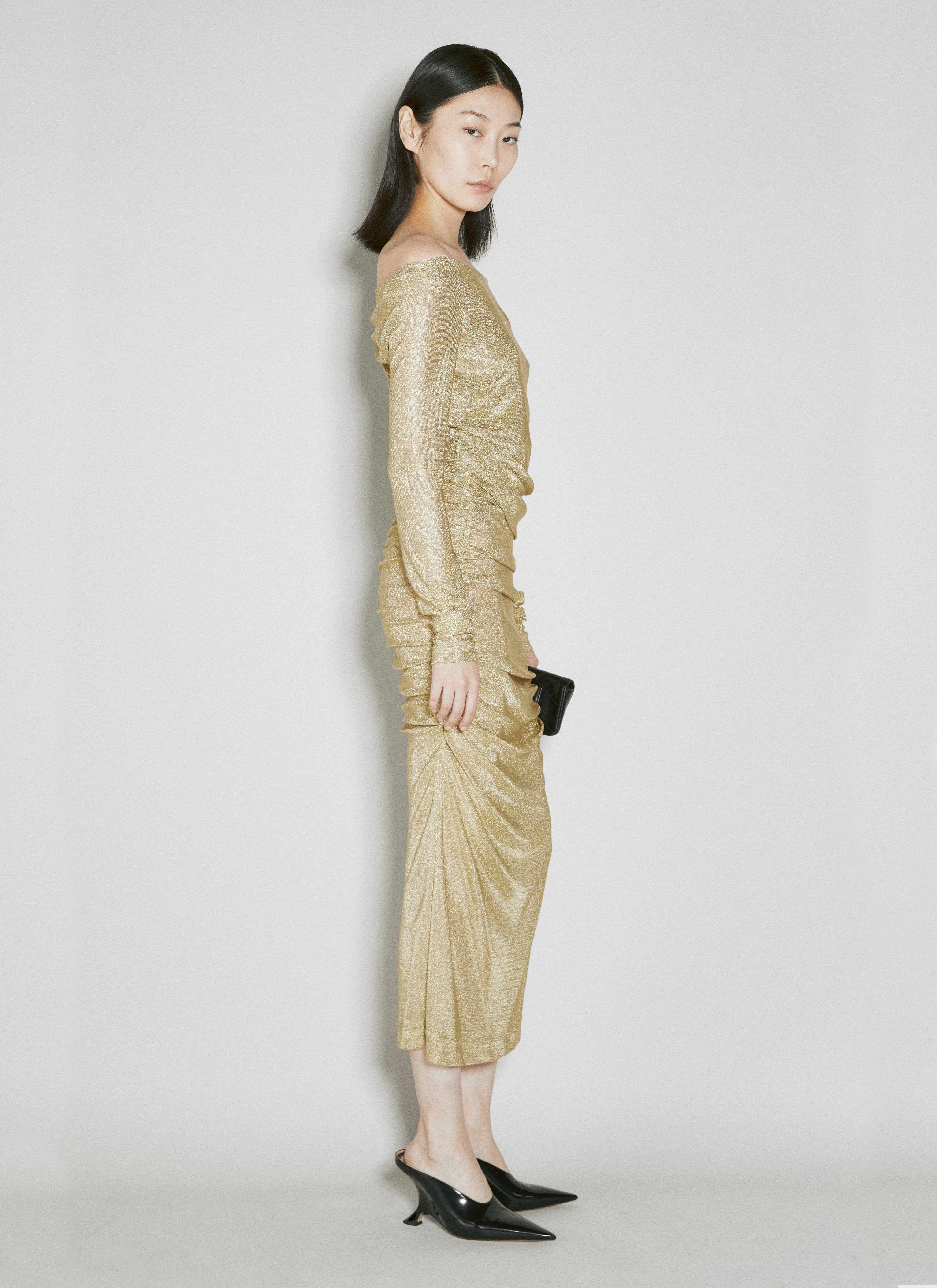 Dolce & Gabbana Women Lurex Mesh Midi Dress - 3