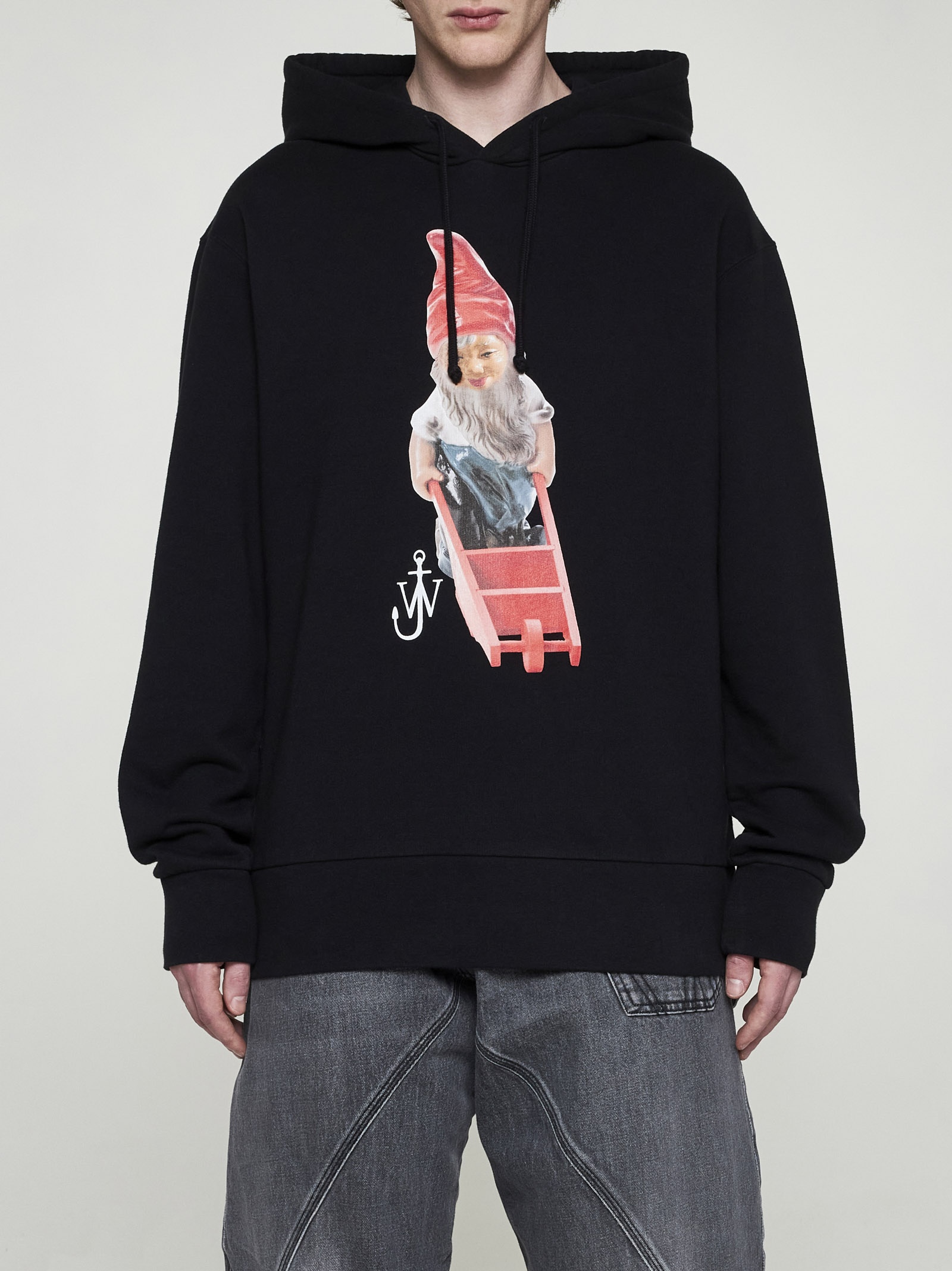 ★J W ANDERSON★GNOME トリオ フーディー JW Anderson Gnome Trio Cotton Hoodie | Neutrals | FARFETCH