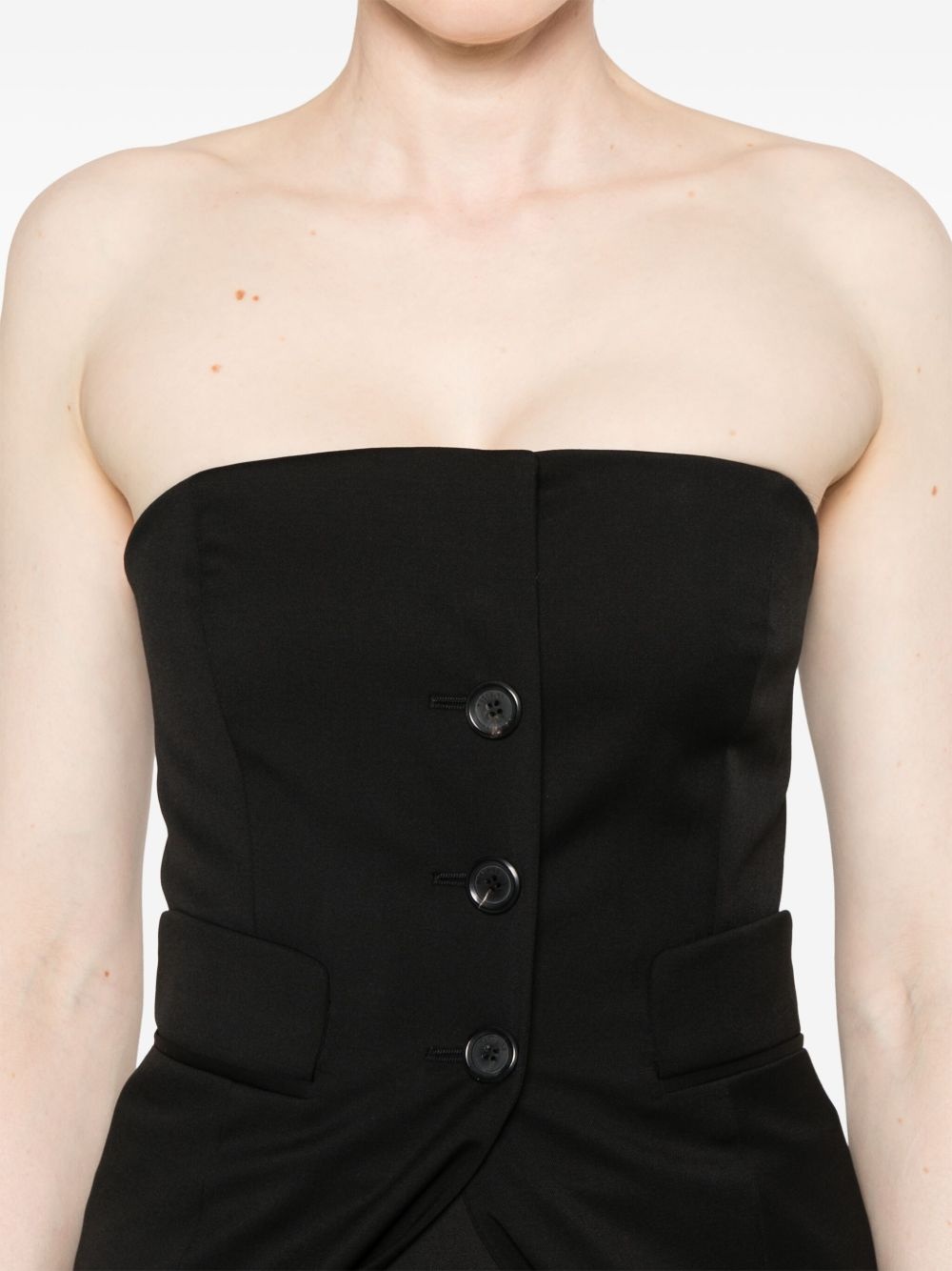 panelled strapless top - 5