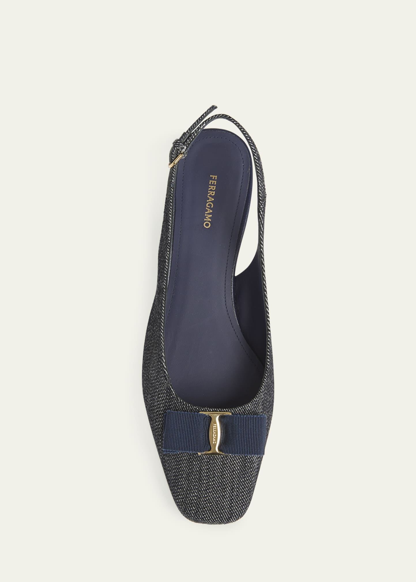 Rivada Denim Bow Slingback Pumps - 3