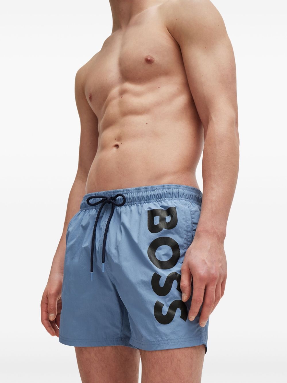 logo-print swim shorts - 5