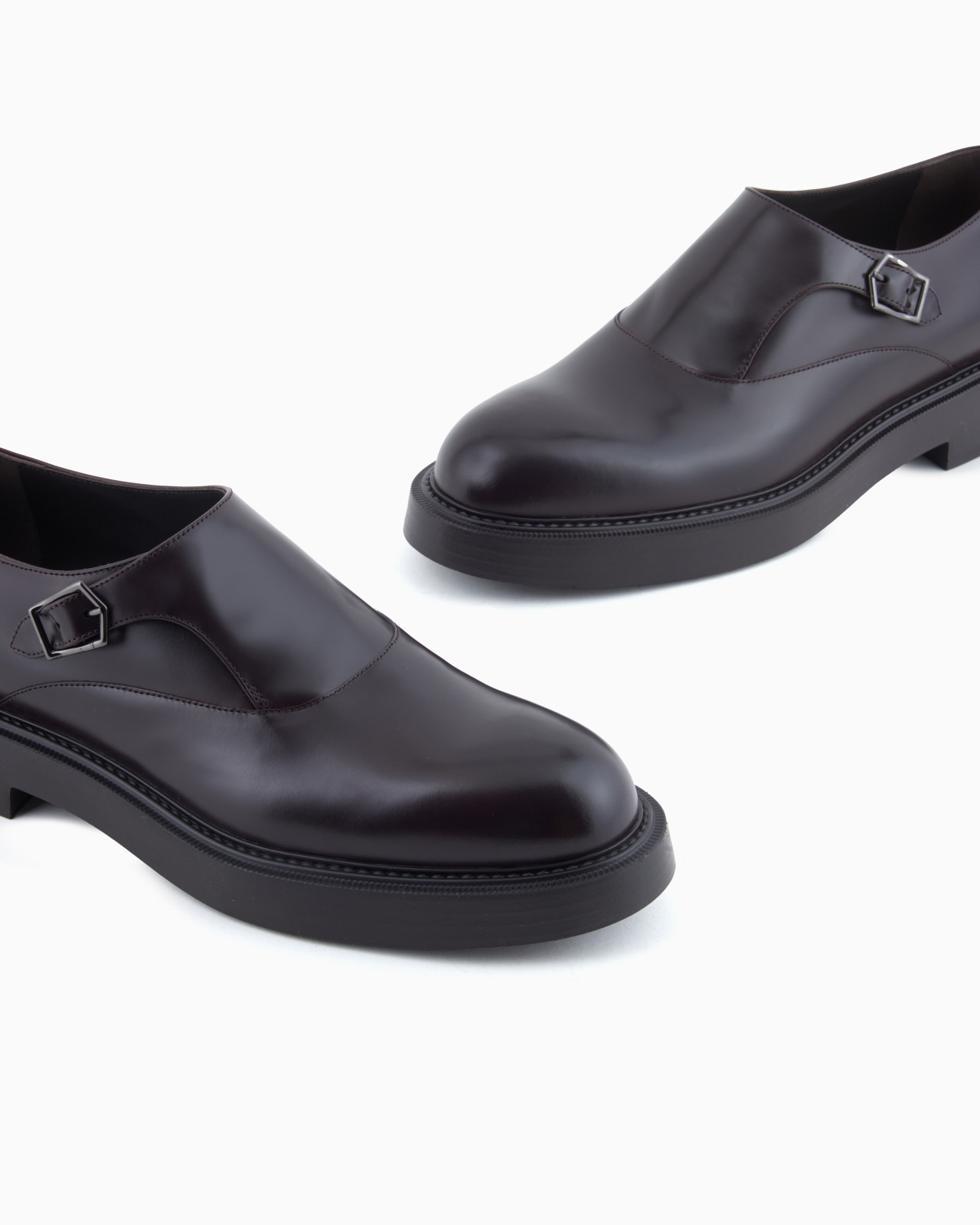 BRUSHED LEATHER MONKSTRAPS - 5