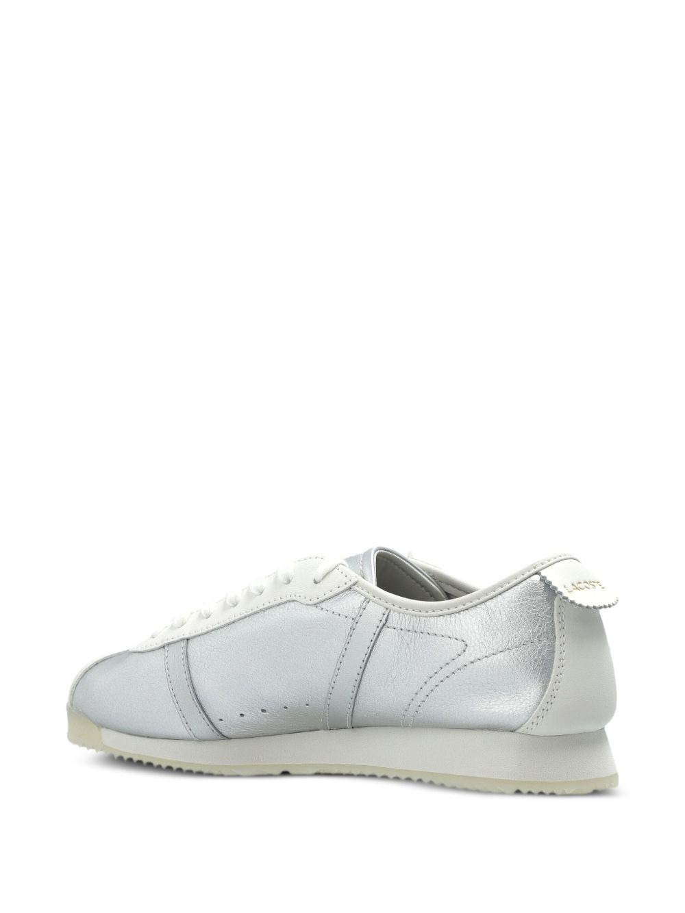 leather lace-up sneakers - 3
