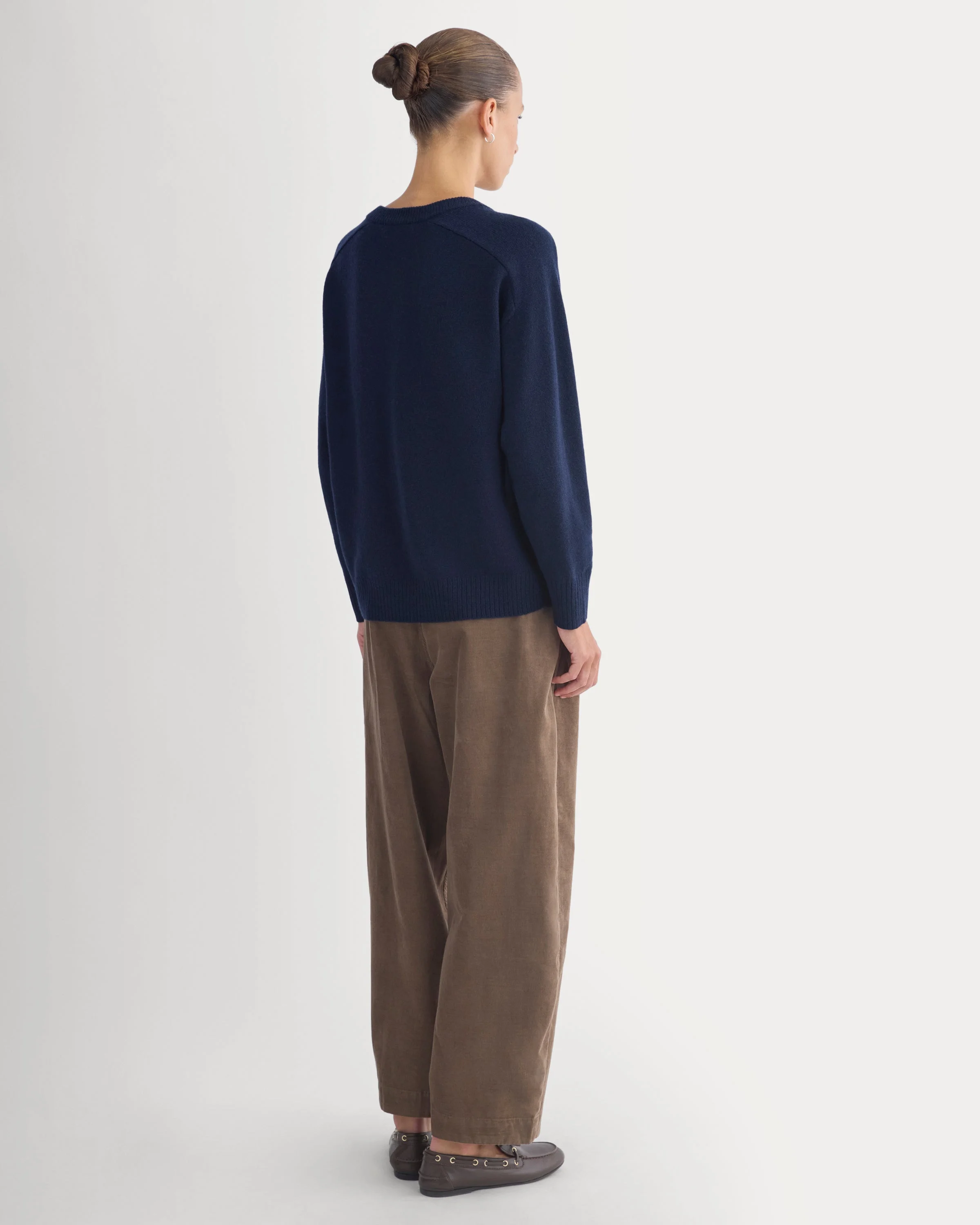 CASHMERE HIGH V BOYFRIEND SWEATER - 1