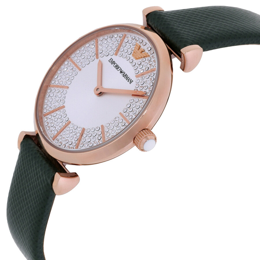 Emporio Armani Gianni T-Bar Quartz Silver Dial Ladies Watch AR11517 - 2