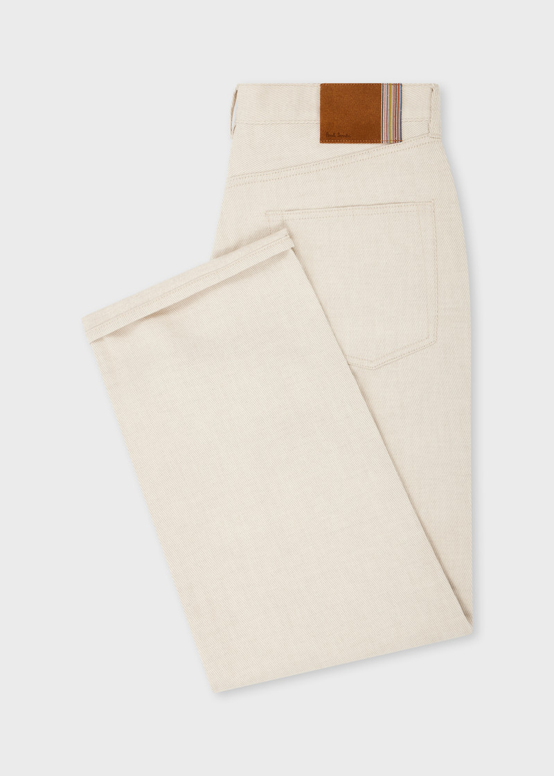 Paul Smith Ecru Cotton-Linen Twill Five-Pocket Trousers outlook