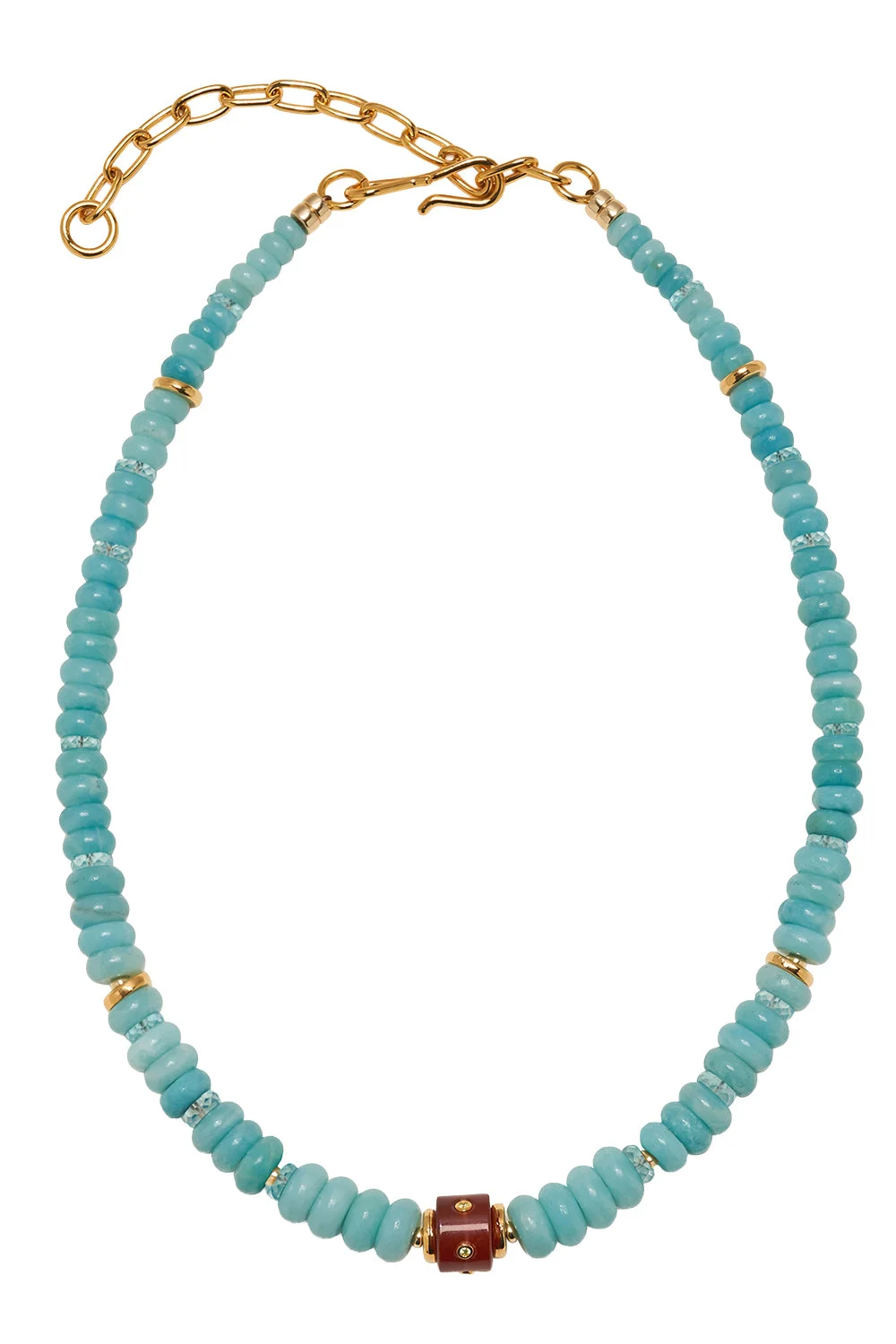 Hidden Stone Amazonite Graduated Beaded Necklace - 1