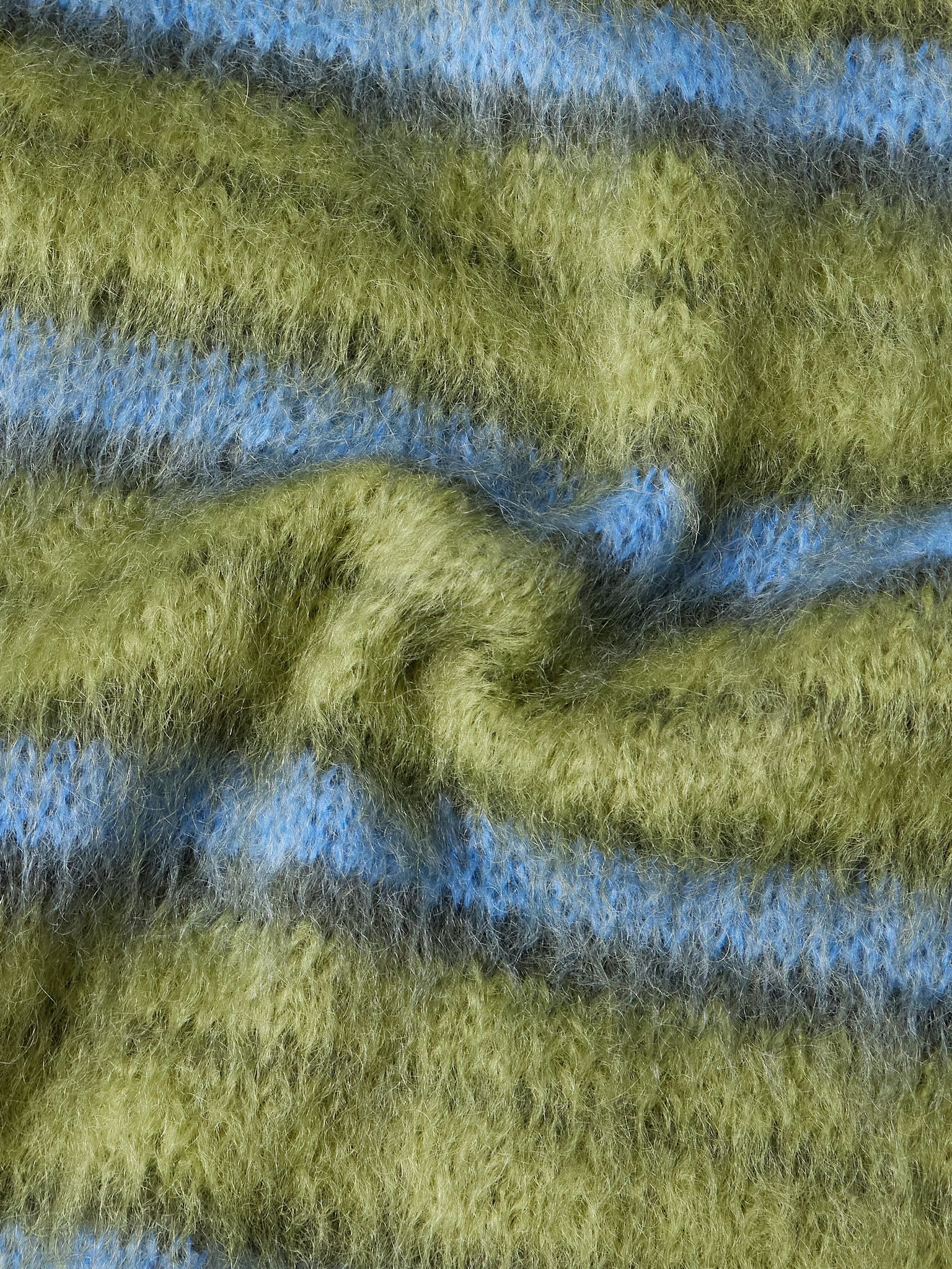 Striped Mohair-Blend Sweater Green - 5