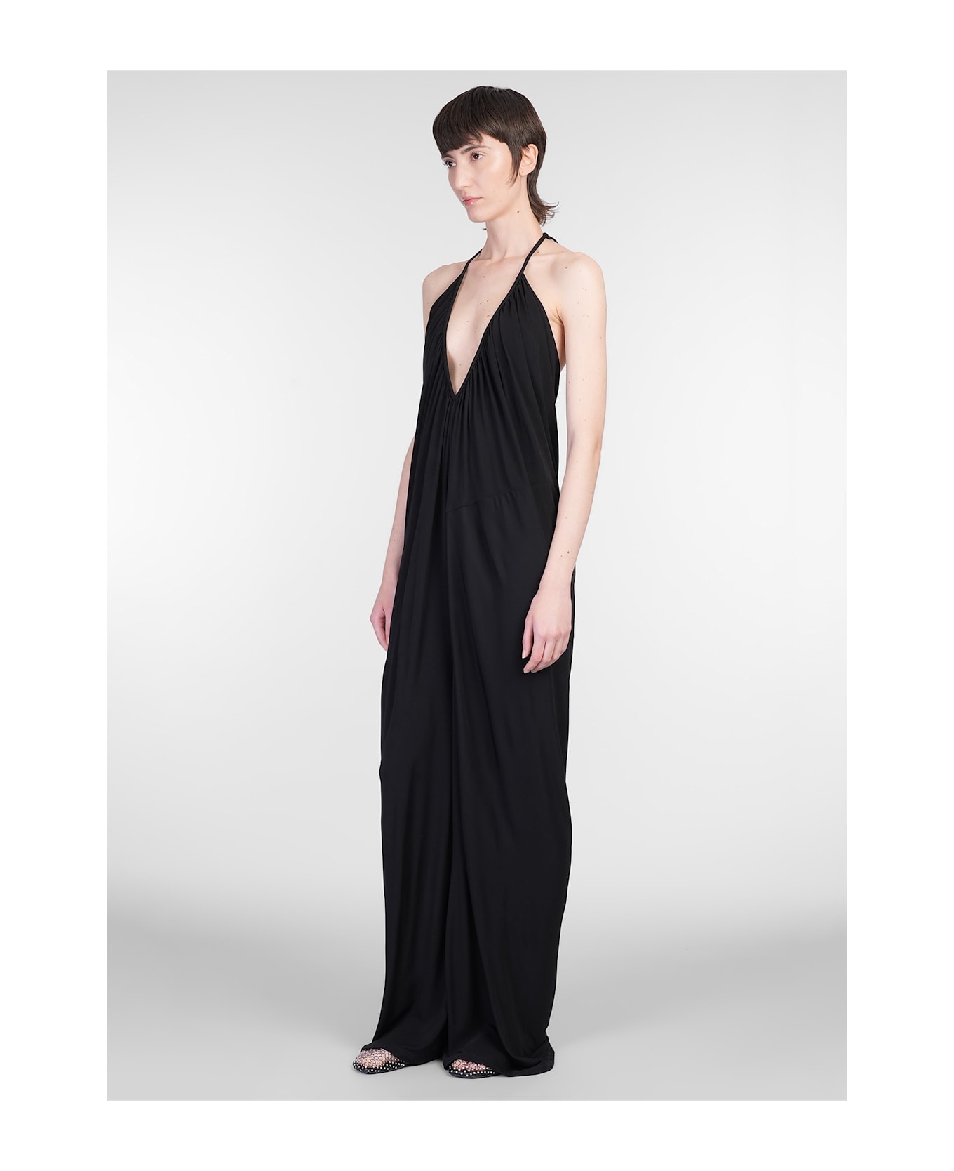 Jumpsuit In Black Viscose - 4
