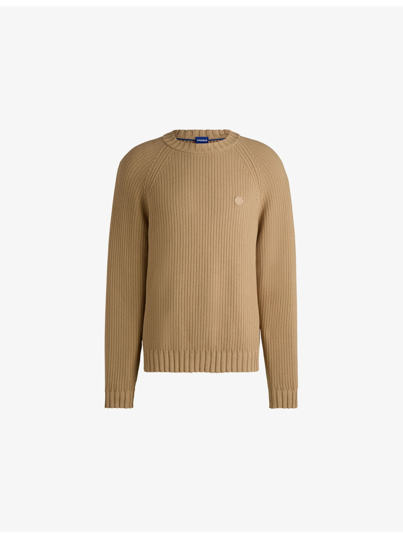 Happy HUGO logo-patch cotton-knit jumper 1