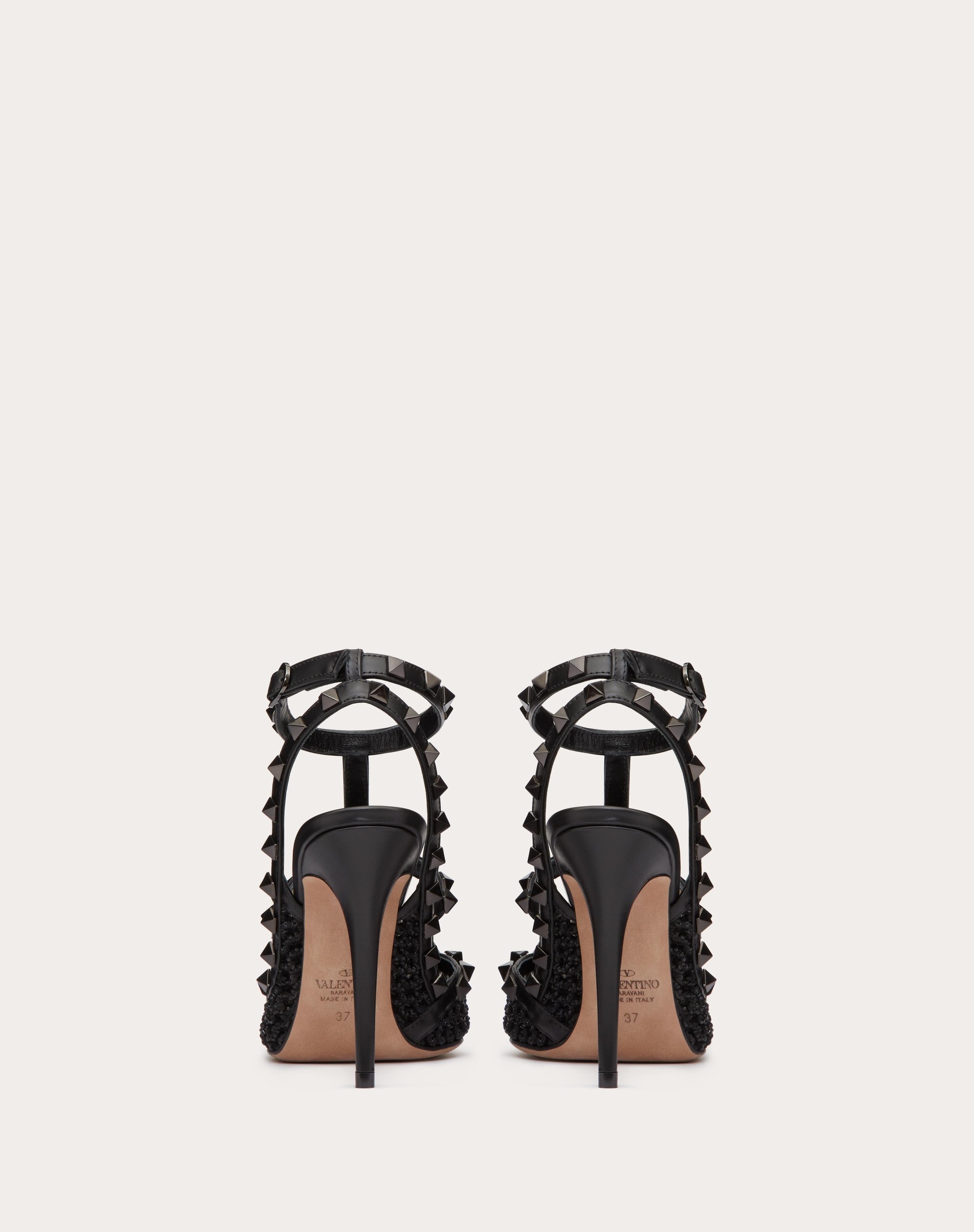 ROCKSTUD MESH PUMP WITH CRYSTALS AND STRAPS 100MM - 3