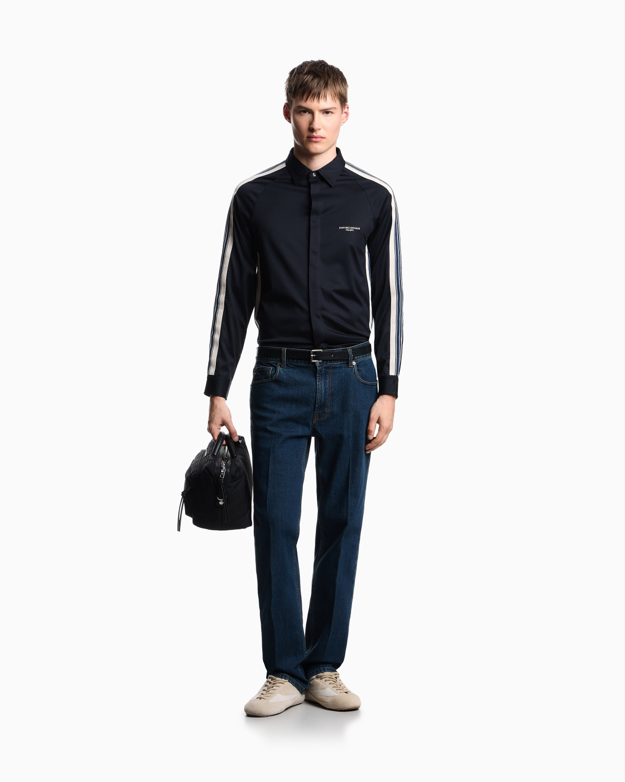 ASV SLIM-FIT SHIRT IN LYOCELL-BLEND JERSEY WITH BANDS - 2