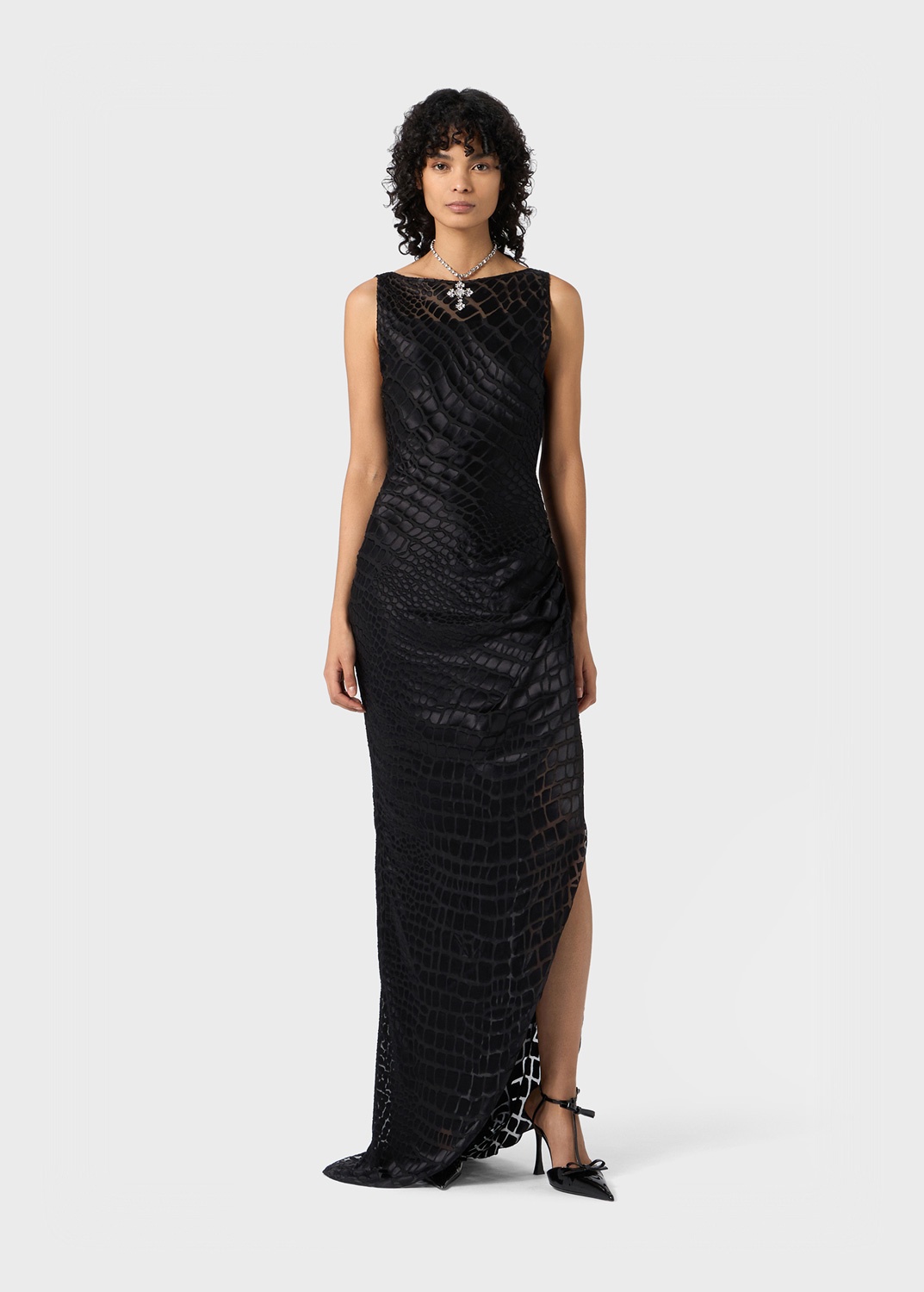 DEVORE' LONG DRESS WITH VENT - 2