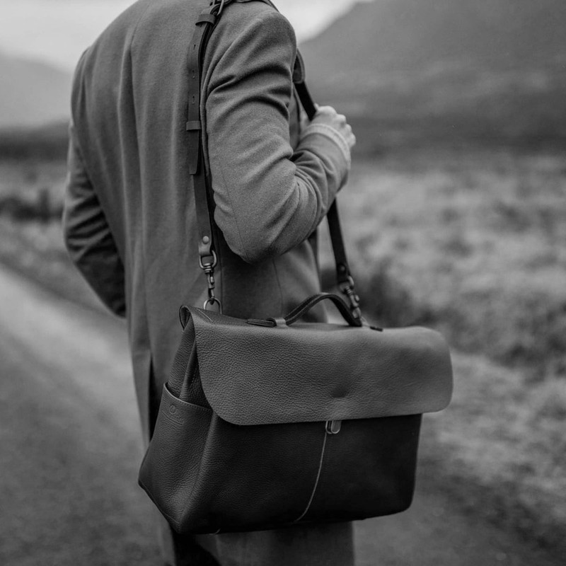 SATCHEL BAG CHARLES - BLACK 6