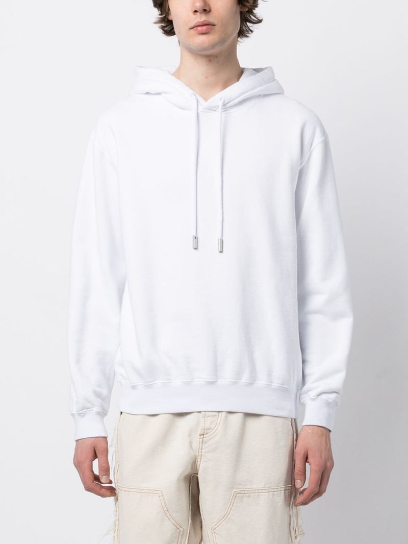 Diag-print cotton hoodie 4