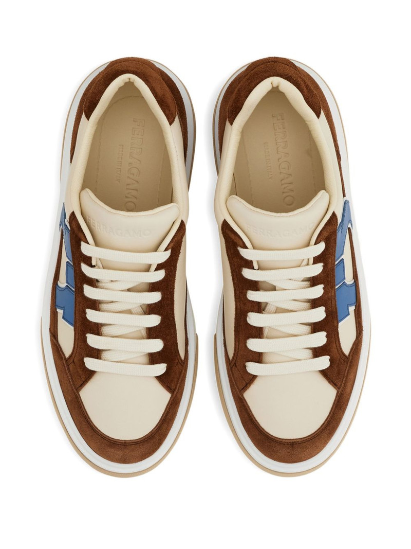 suede gancini low-top trainer 3