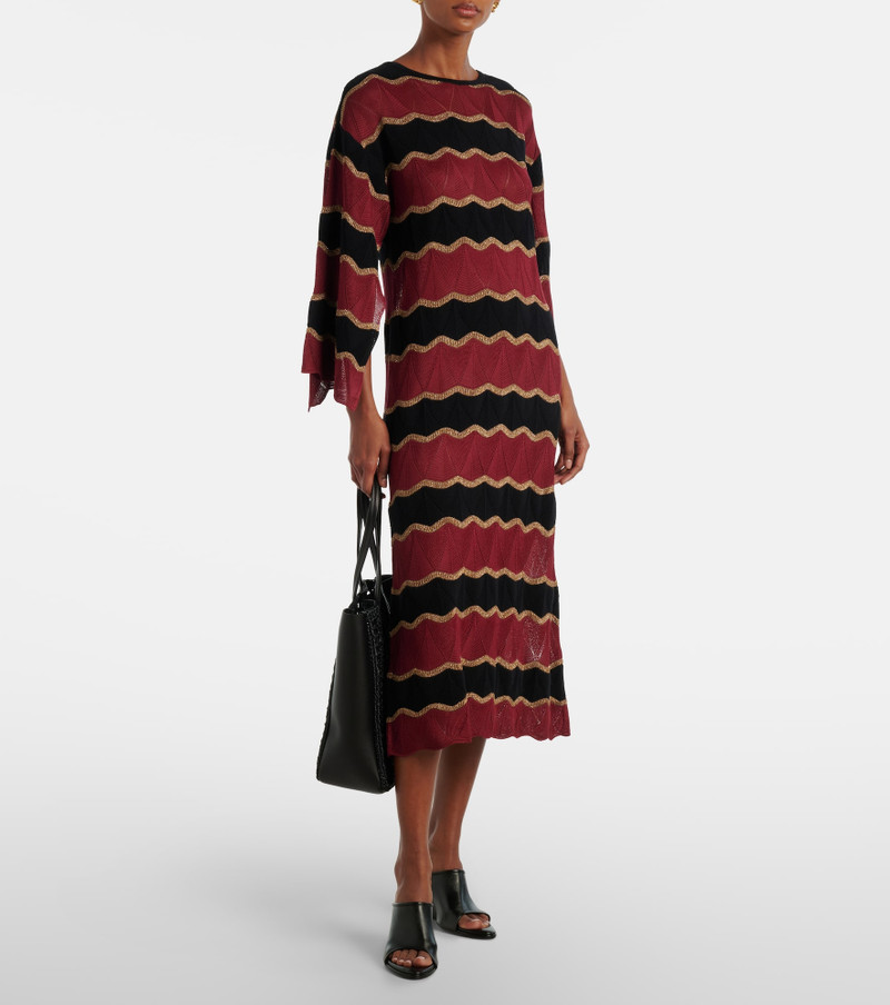 La DoubleJ Hang Ten cotton-blend lamé kaftan outlook