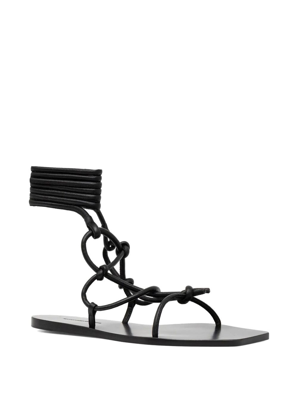 Penta knotted leather sandals - 2