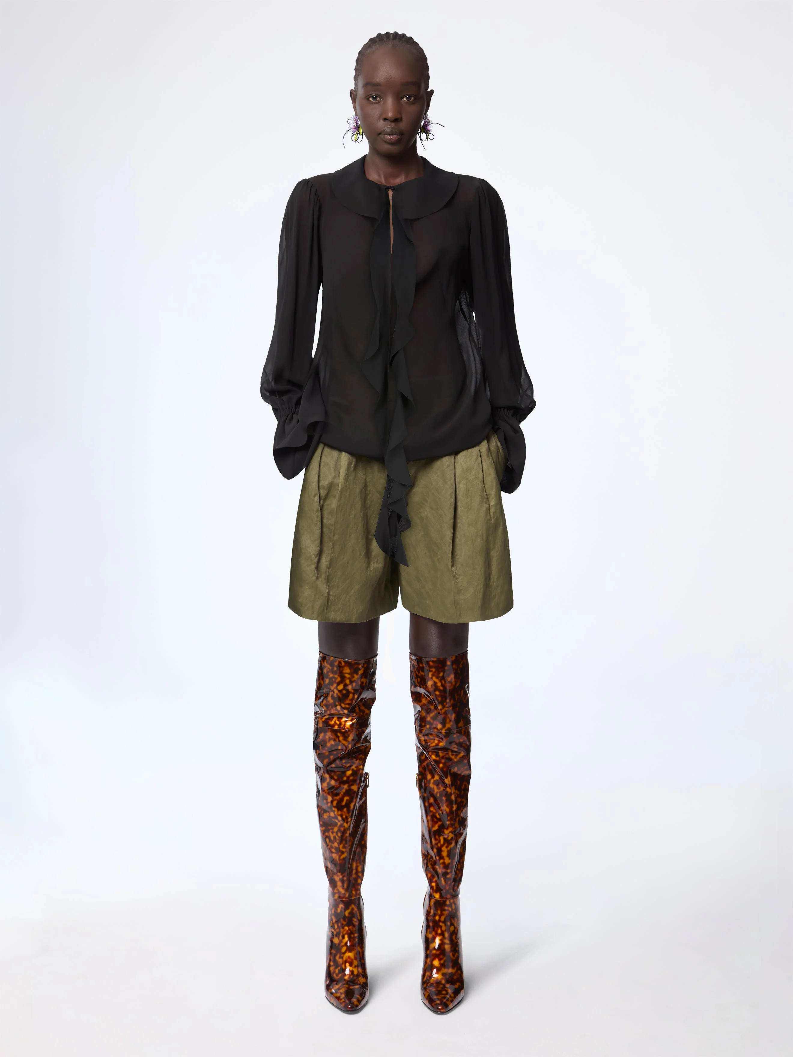 Silk Lavalliere Shirt - 1