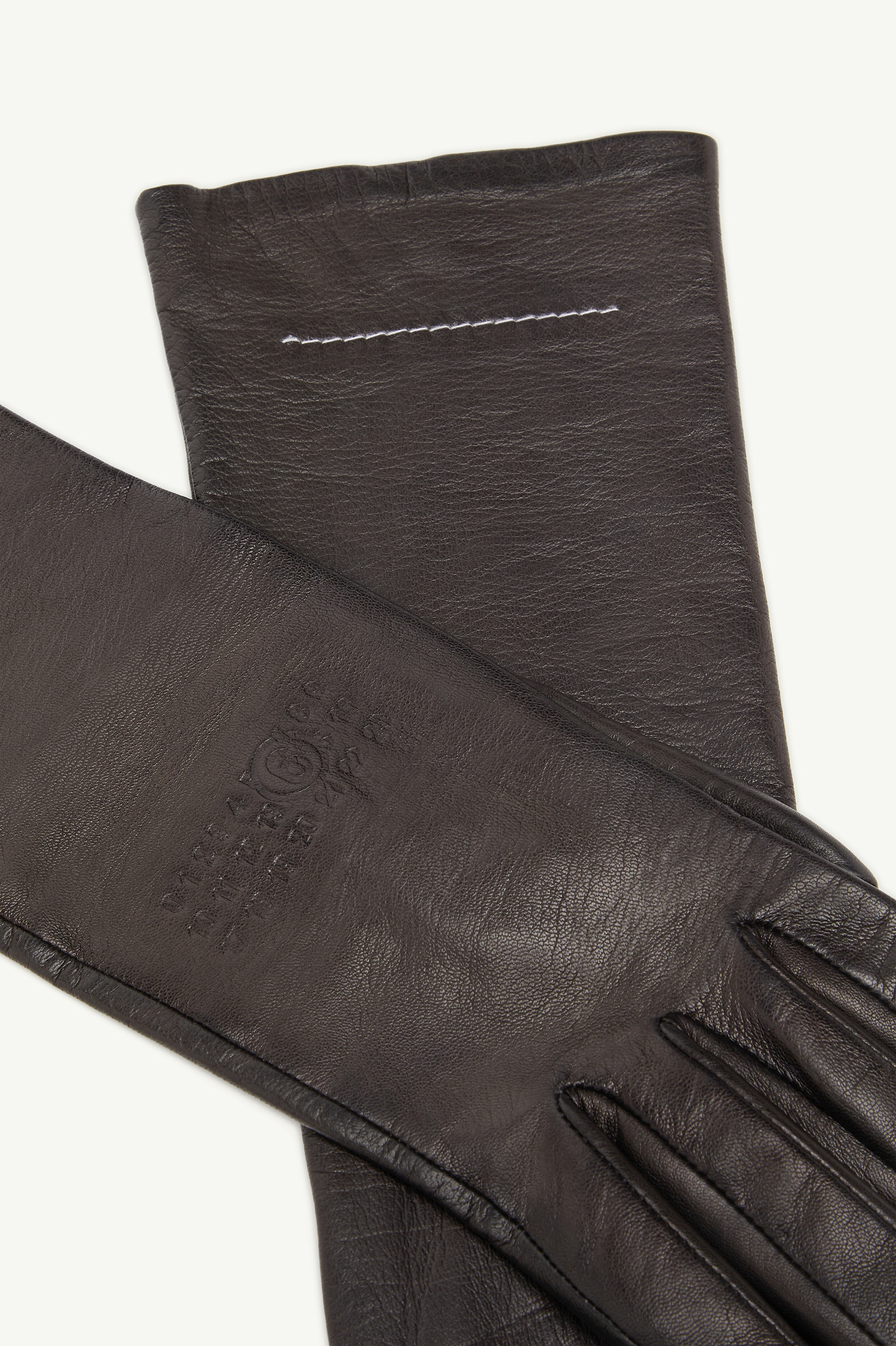 Mid-length leather gloves - 2