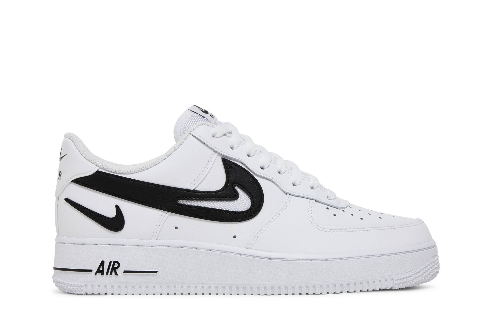 Air Force 1 '07 'Cut Out Swoosh - White Black' - 1