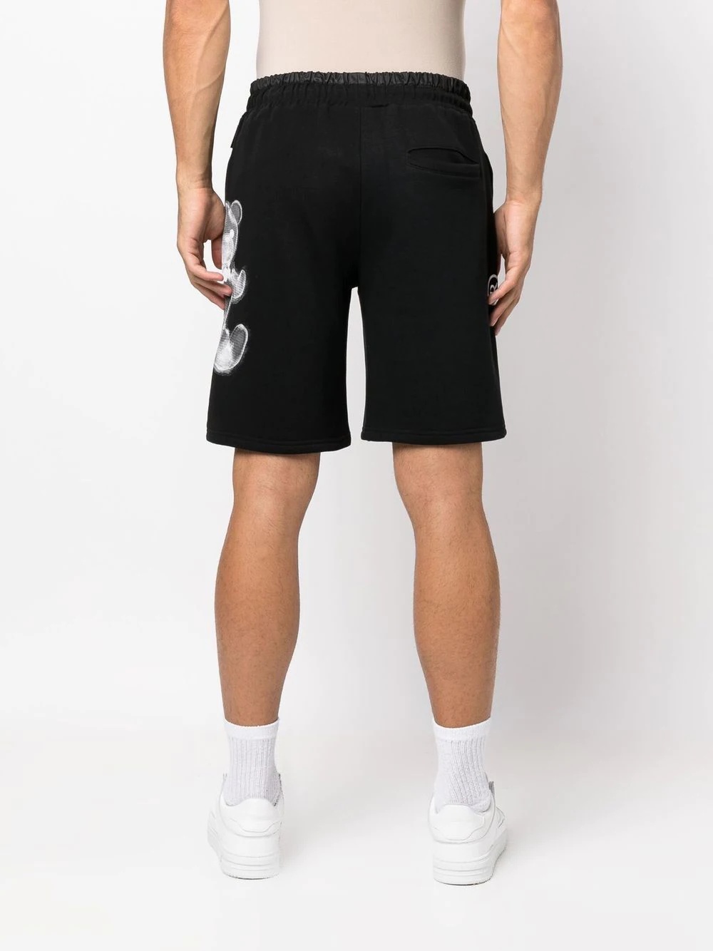 teddy-print track shorts - 4