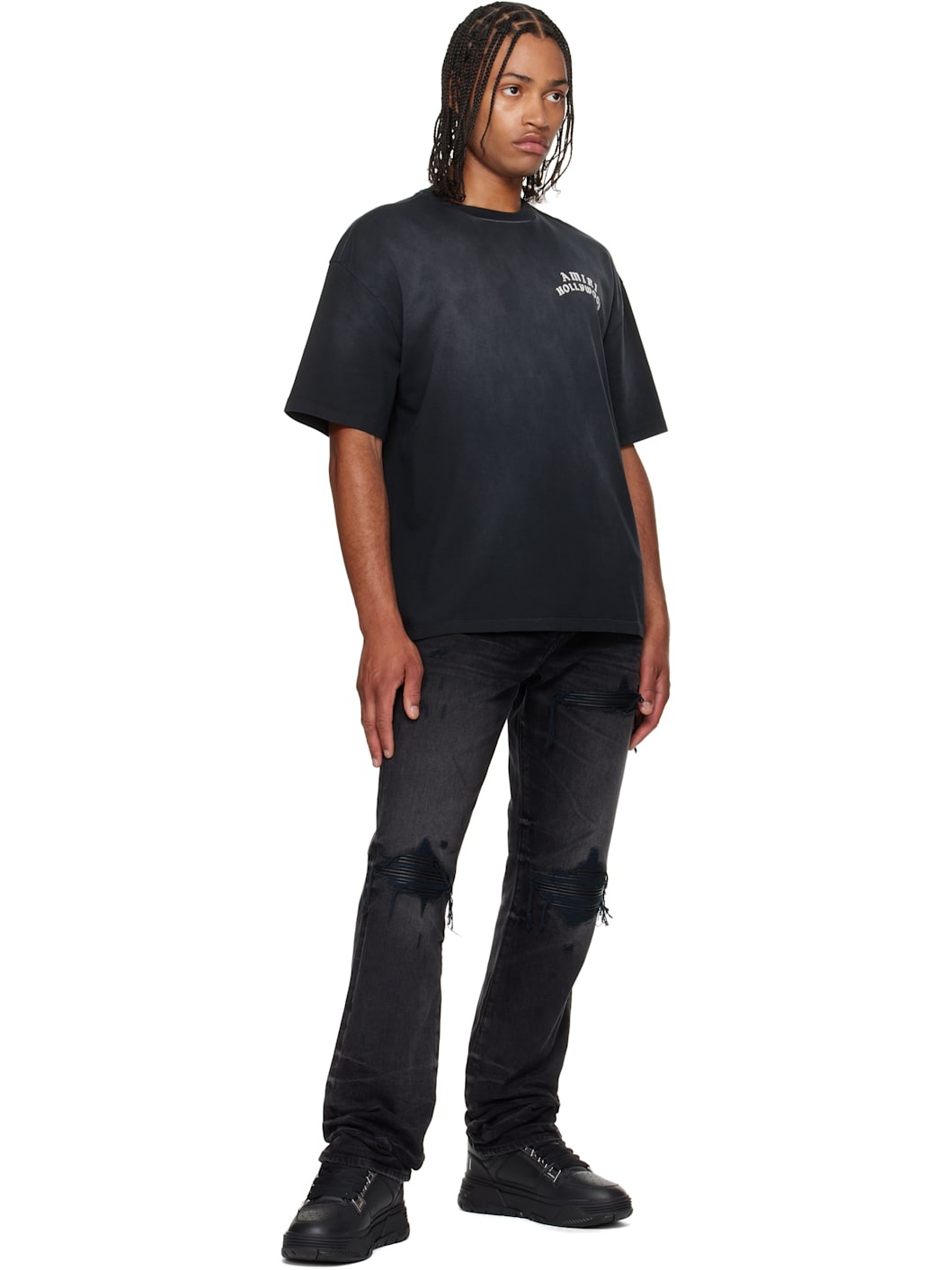 Black Metallic MA-1 Sneakers - 5