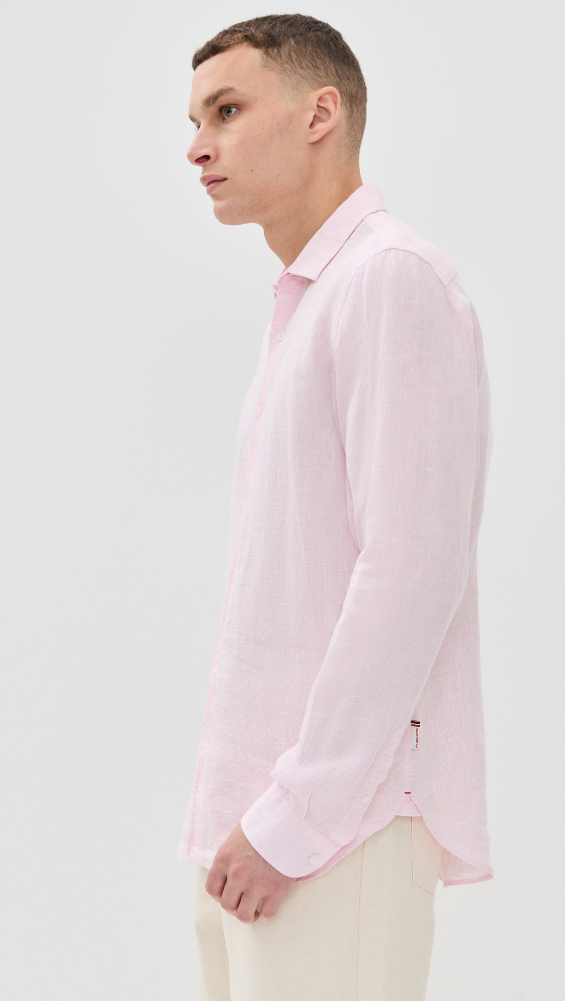Giles Linen Button Down Shirt - 3