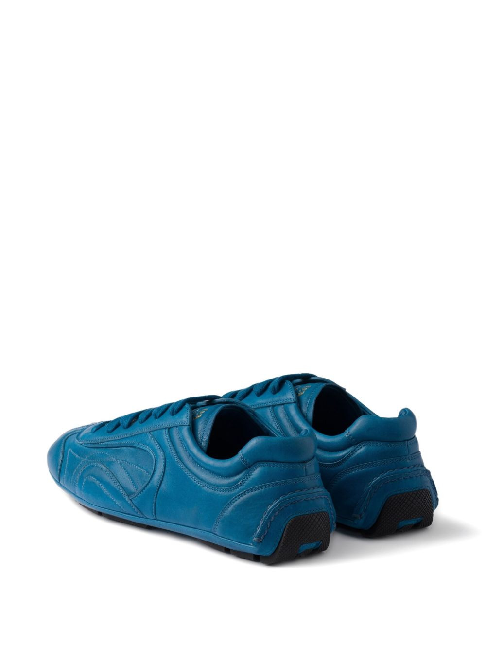 Antiqued leather sneakers - 3