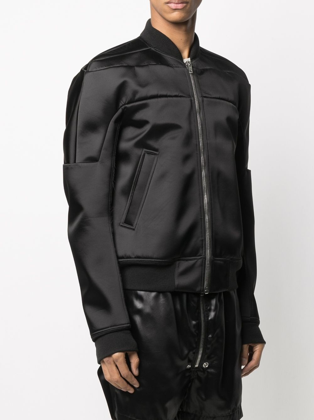 zipped-up bomber jacket - 3