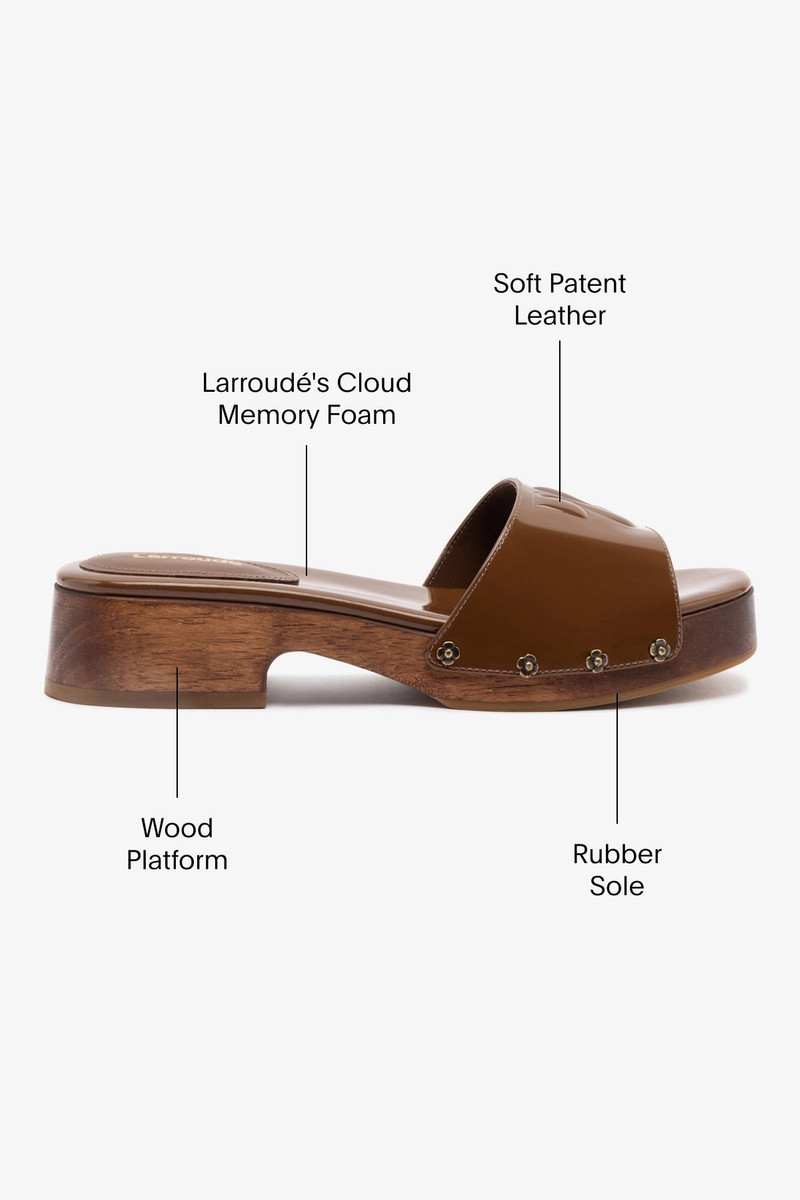 Zuzi Mule In Burnt Umber Patent Leather 5