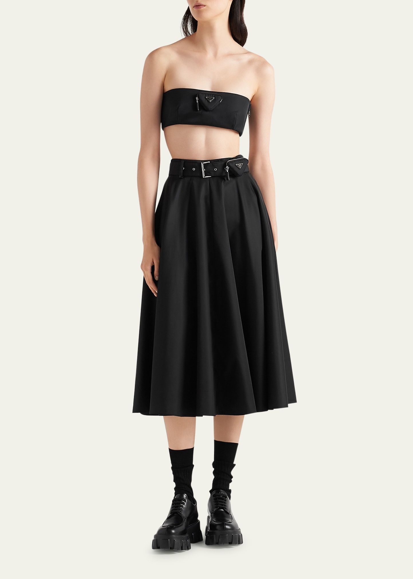 Re-Nylon Bandeau Top with Pocket - 2