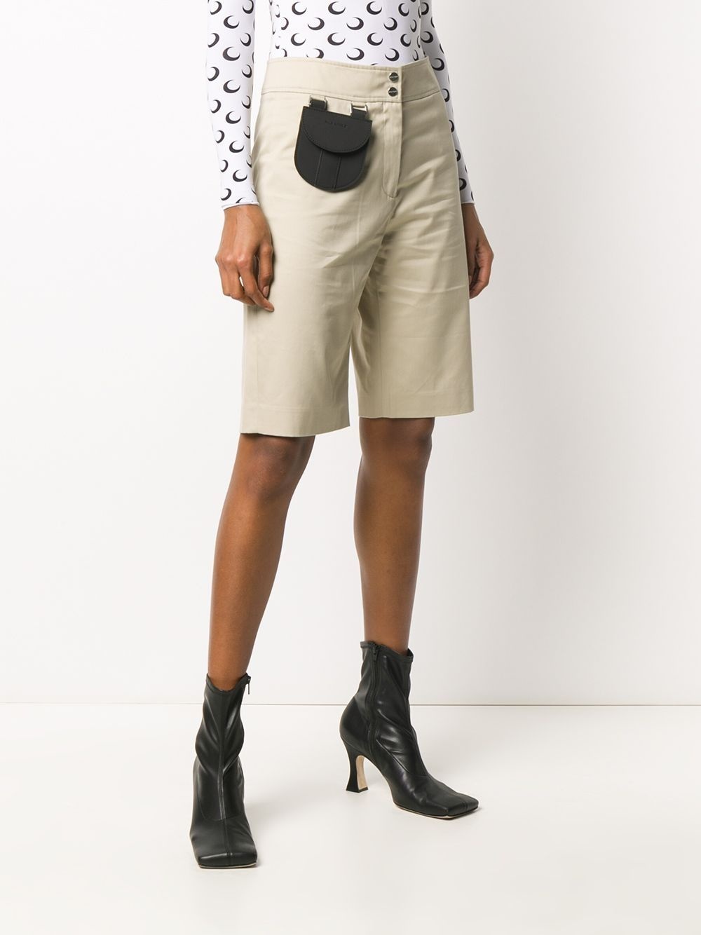 contrasting pocket knee-length shorts - 3