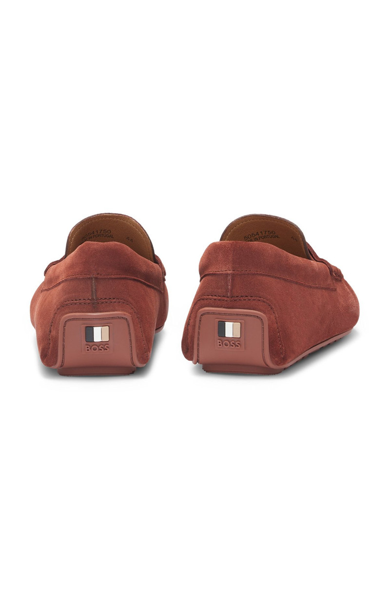PORTUGUESE-CRAFTED MOCCASIN LOAFERS IN SUEDE WITH PENNY TRIM 5