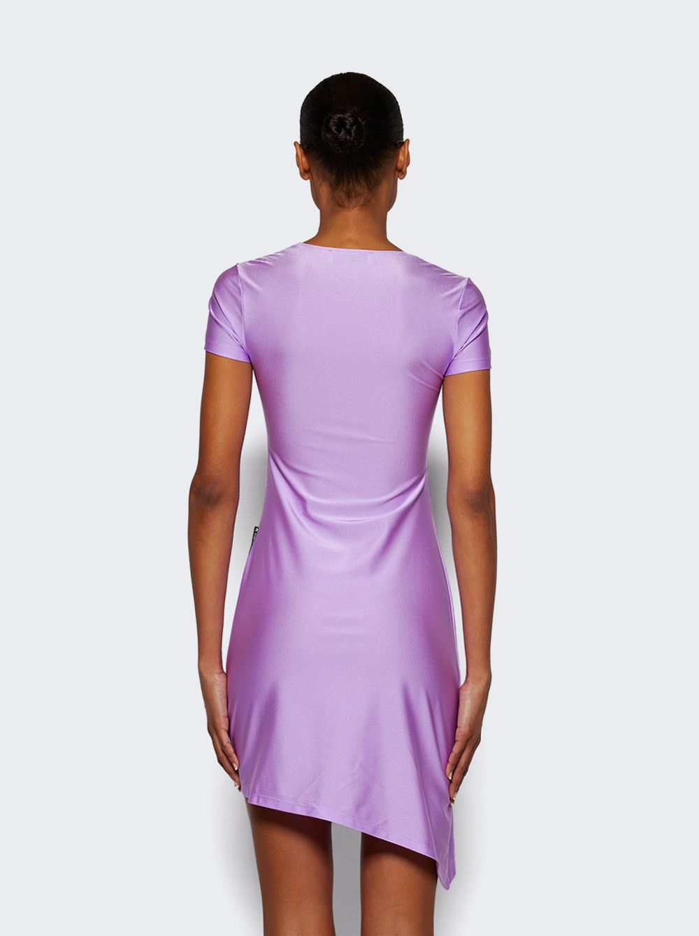 Draped Jersey Open Chest Dress Sweet Lilac - 4