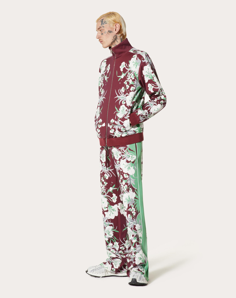 Valentino ZIP-UP JERSEY SWEATSHIRT WITH HIGH NECK AND STREET FLOWERS TULIPOP PRINT outlook