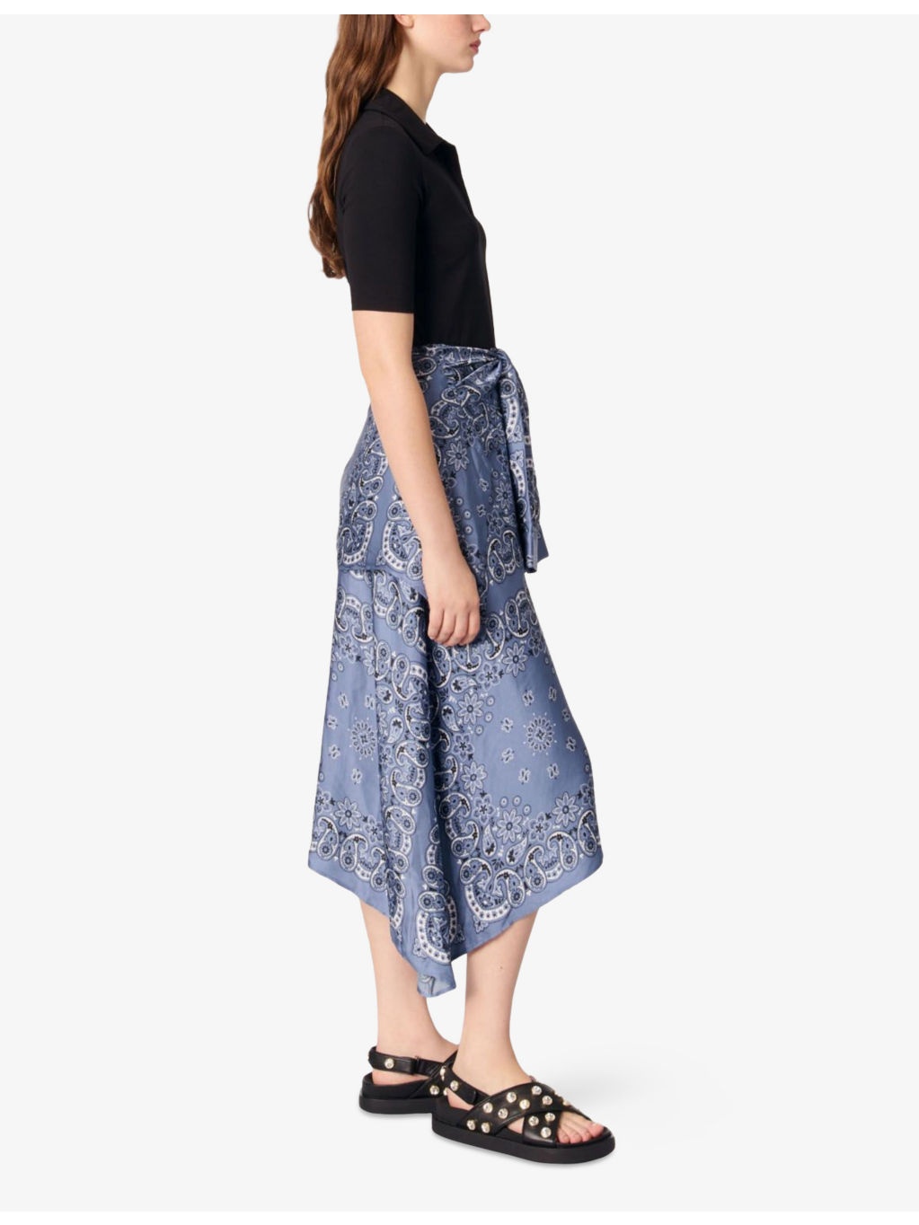 Two-in-One Cotton-Blend and Satin Midi Dress - 3