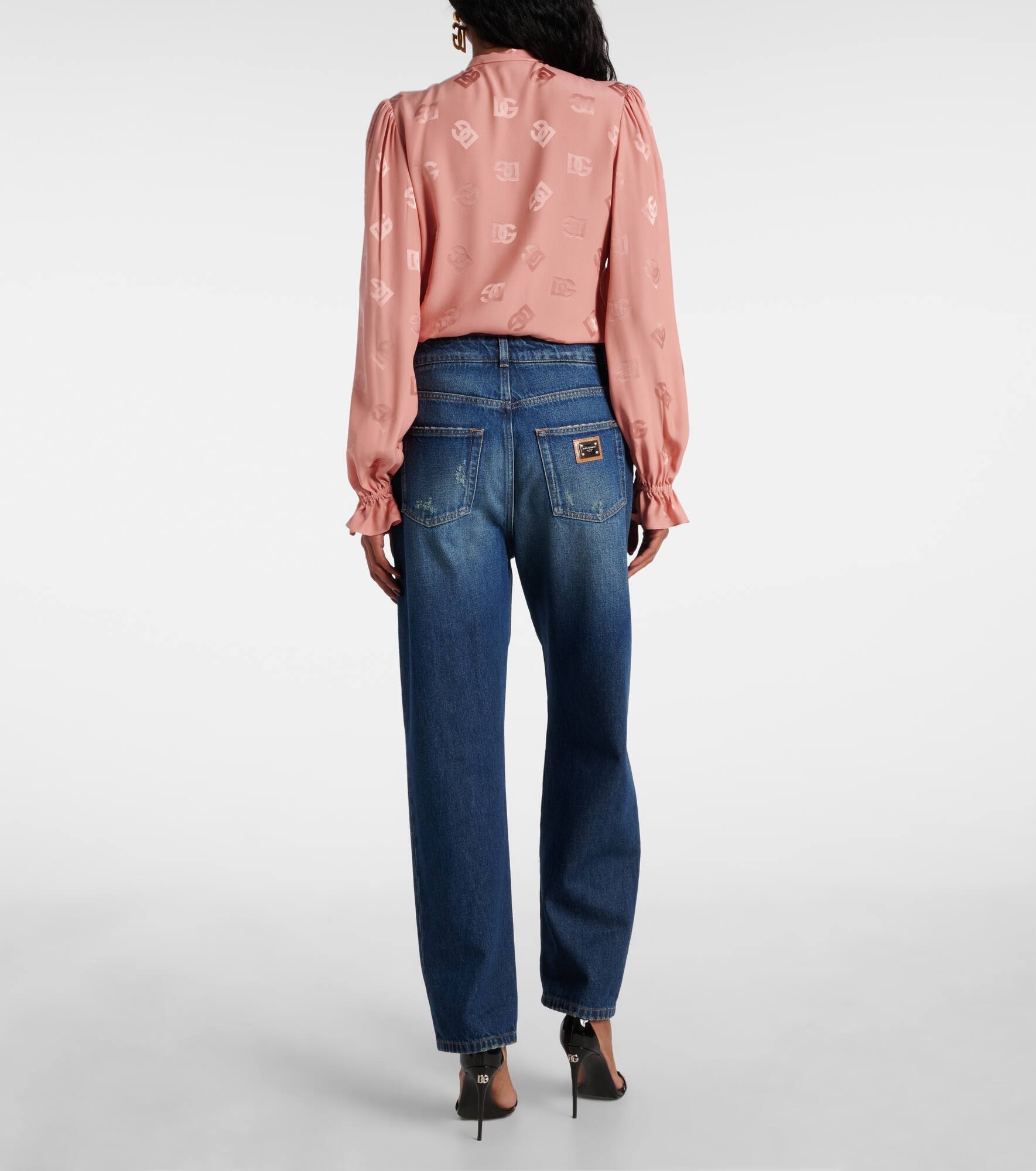 Distressed straight jeans - 3