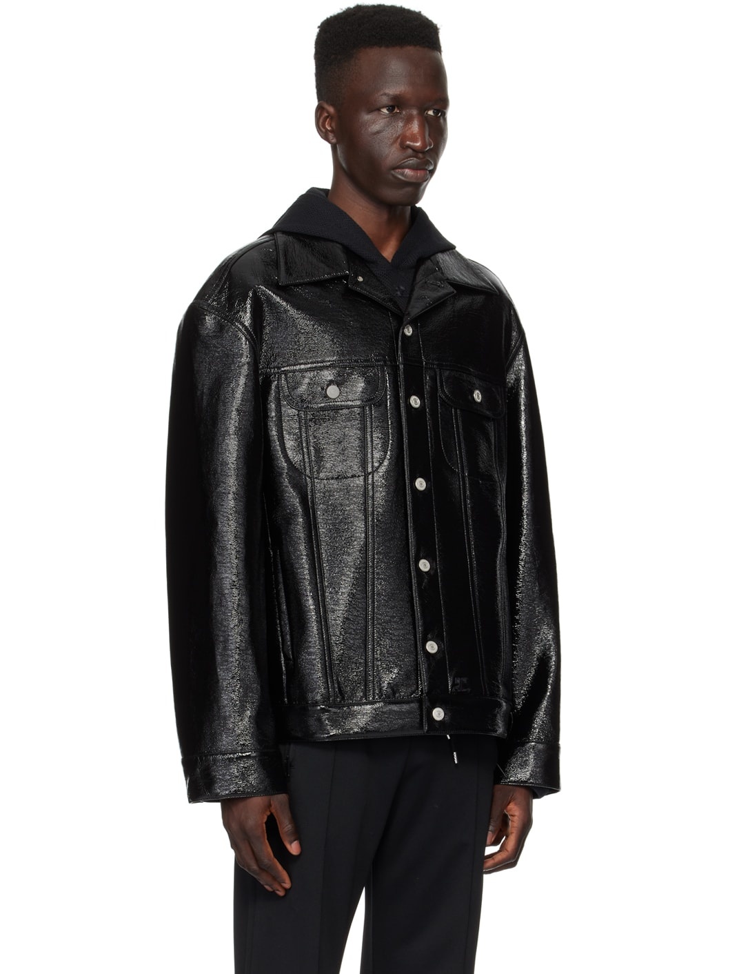Black Cocoon Jacket - 2