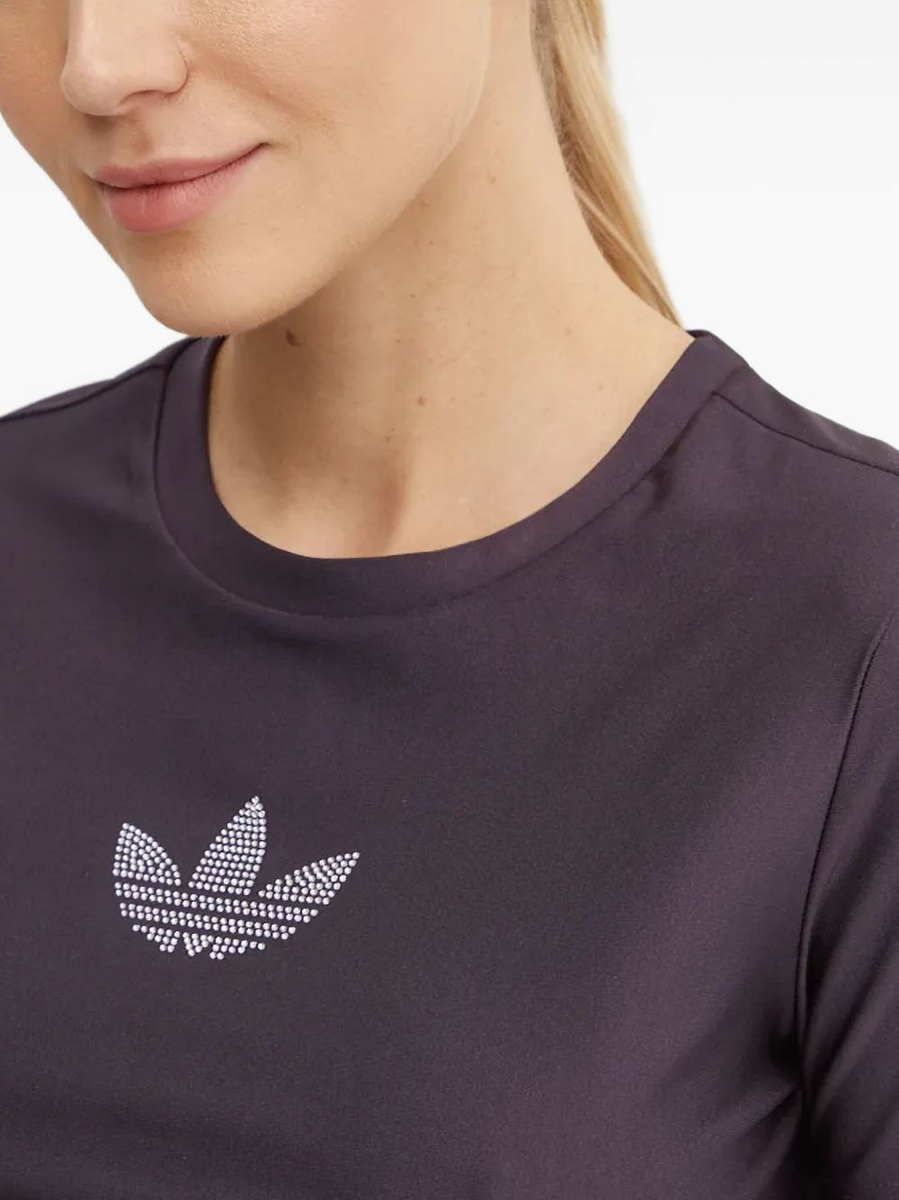 crystal-embellished crop T-shit - 5