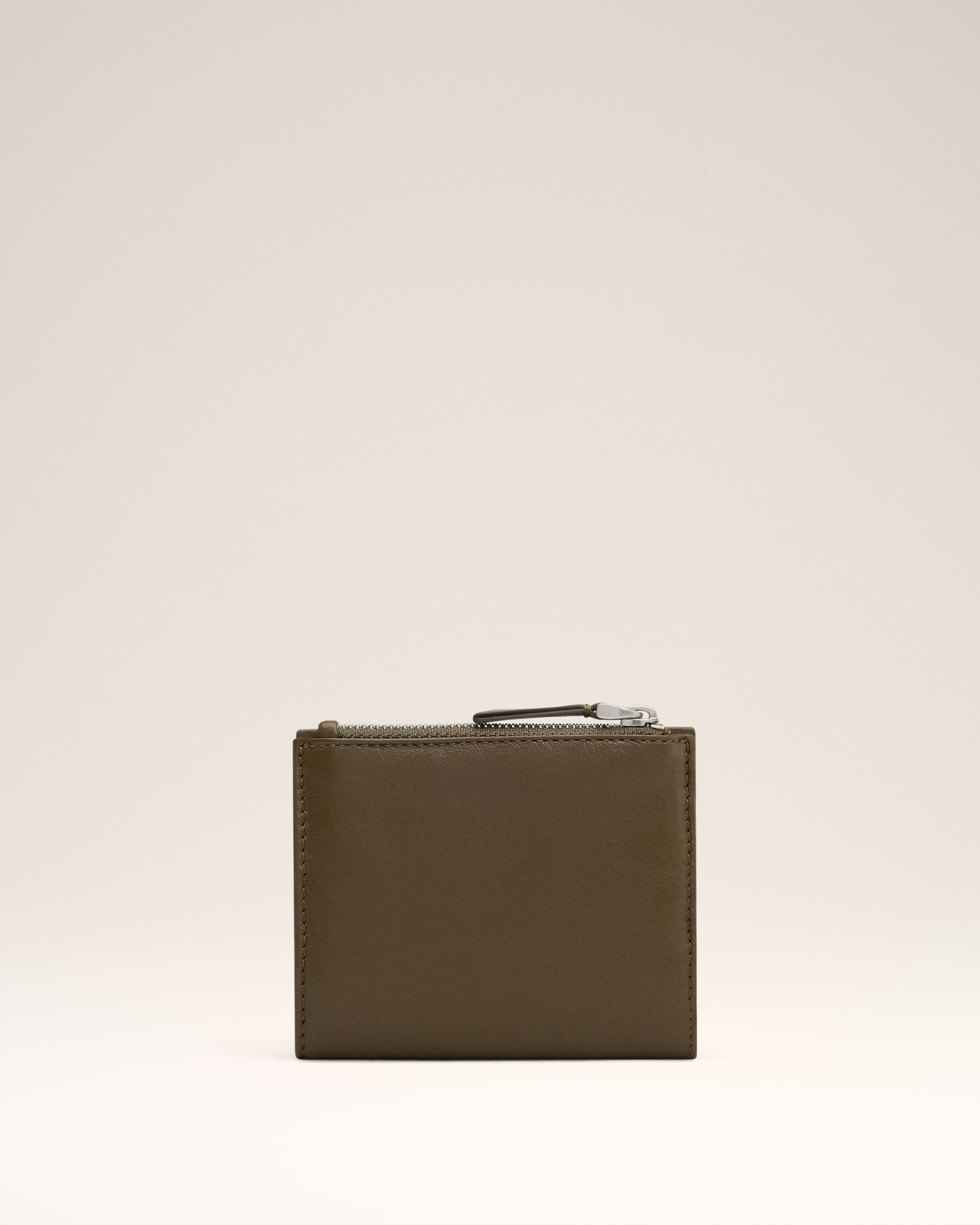 KHAKI LEATHER VOULEZ-VOUS FOLDED WALLET - 2