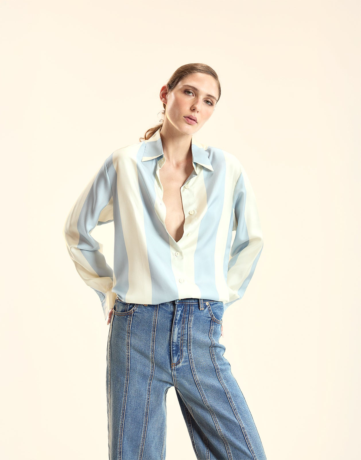 Collectible Stripe Silk Shirt - 2